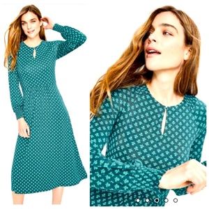 Boden Eliza Jersey Dress in Seaweed Bud - 8L
